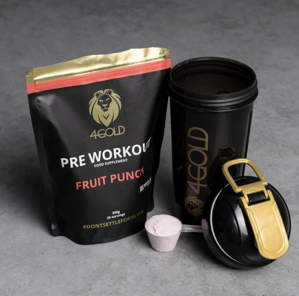 Pre Workout 4GOLD - Fruit punch 300 g